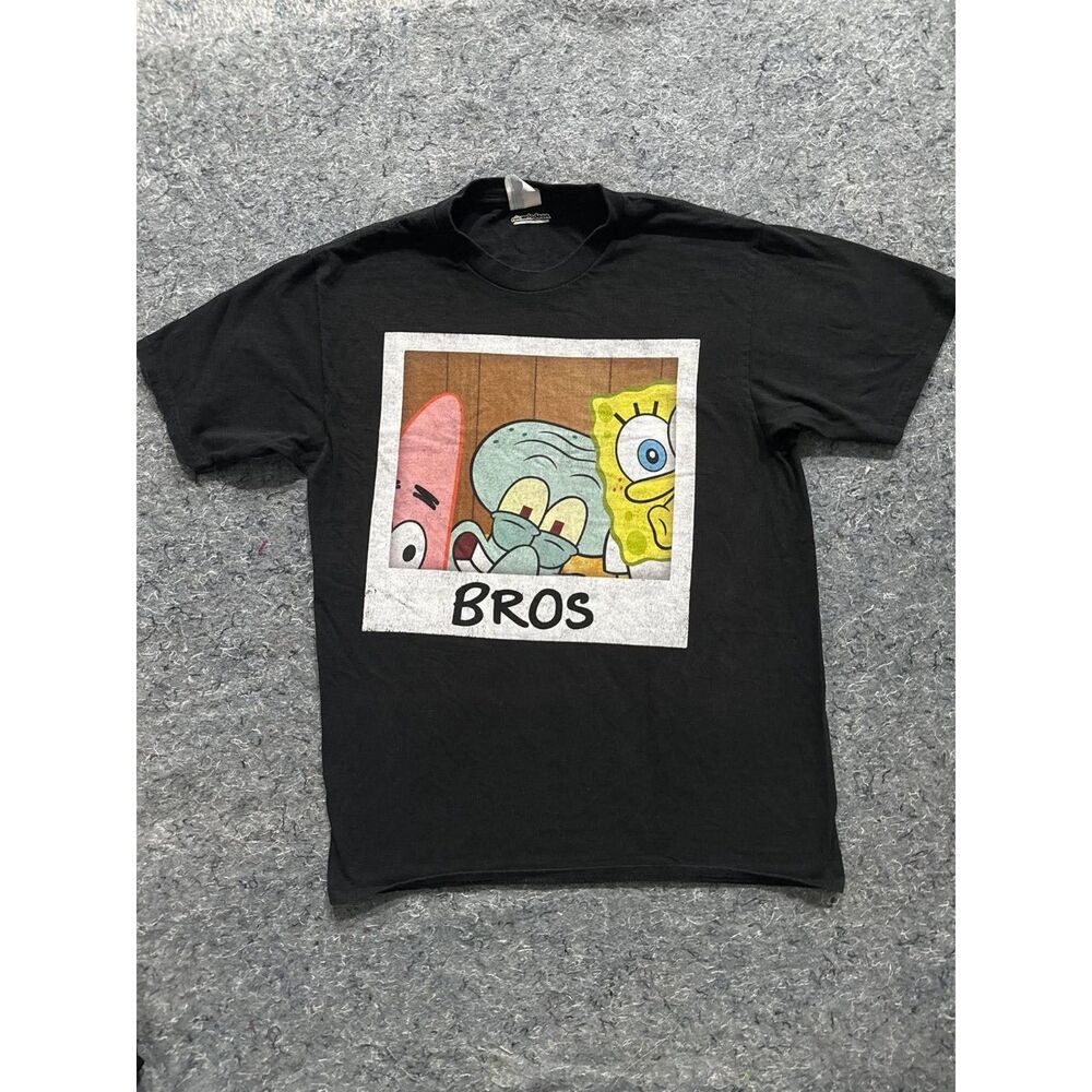 Nickelodeon SpongeBob SquarePants Bros Black Graphic T-Shirt Men’s Medium